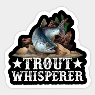 Trout Fish Illustration Fly Fishing Art Sticker